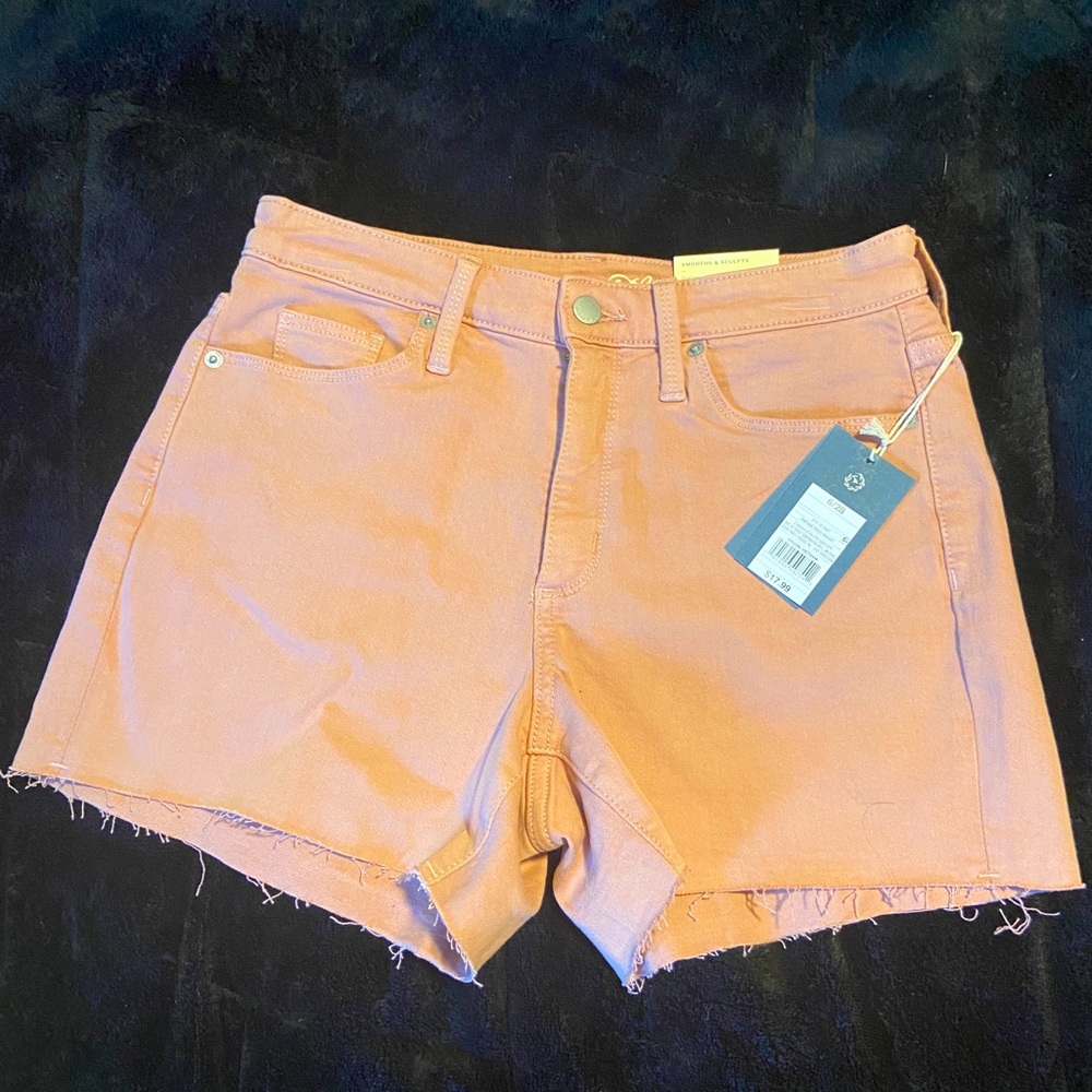 High rise midi shorts